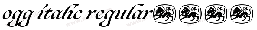 ogg italic regular字体转换